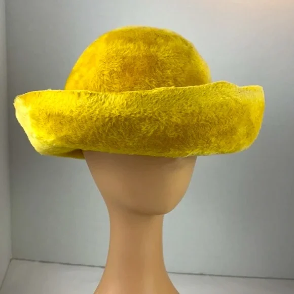 Vintage MOD 1960’s yellow hat - Jean Arlett creations. - Picture 5 of 15